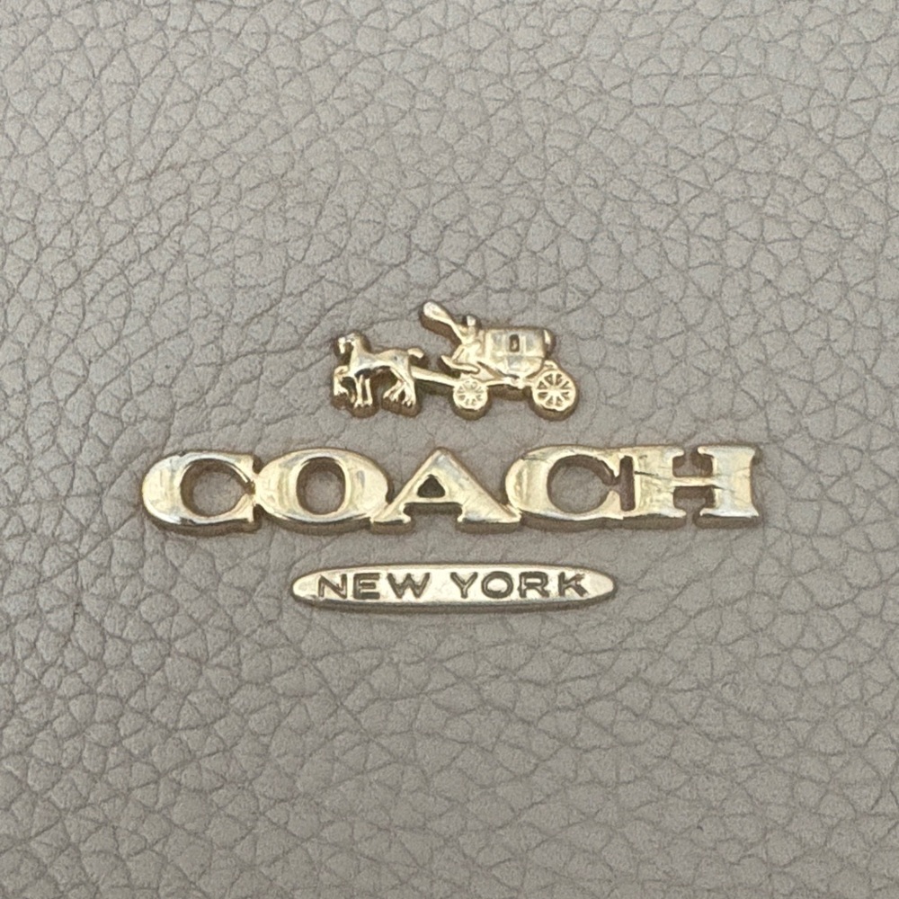 Coach Taupe Leather Shoulder Bag - Picture 6 of 10